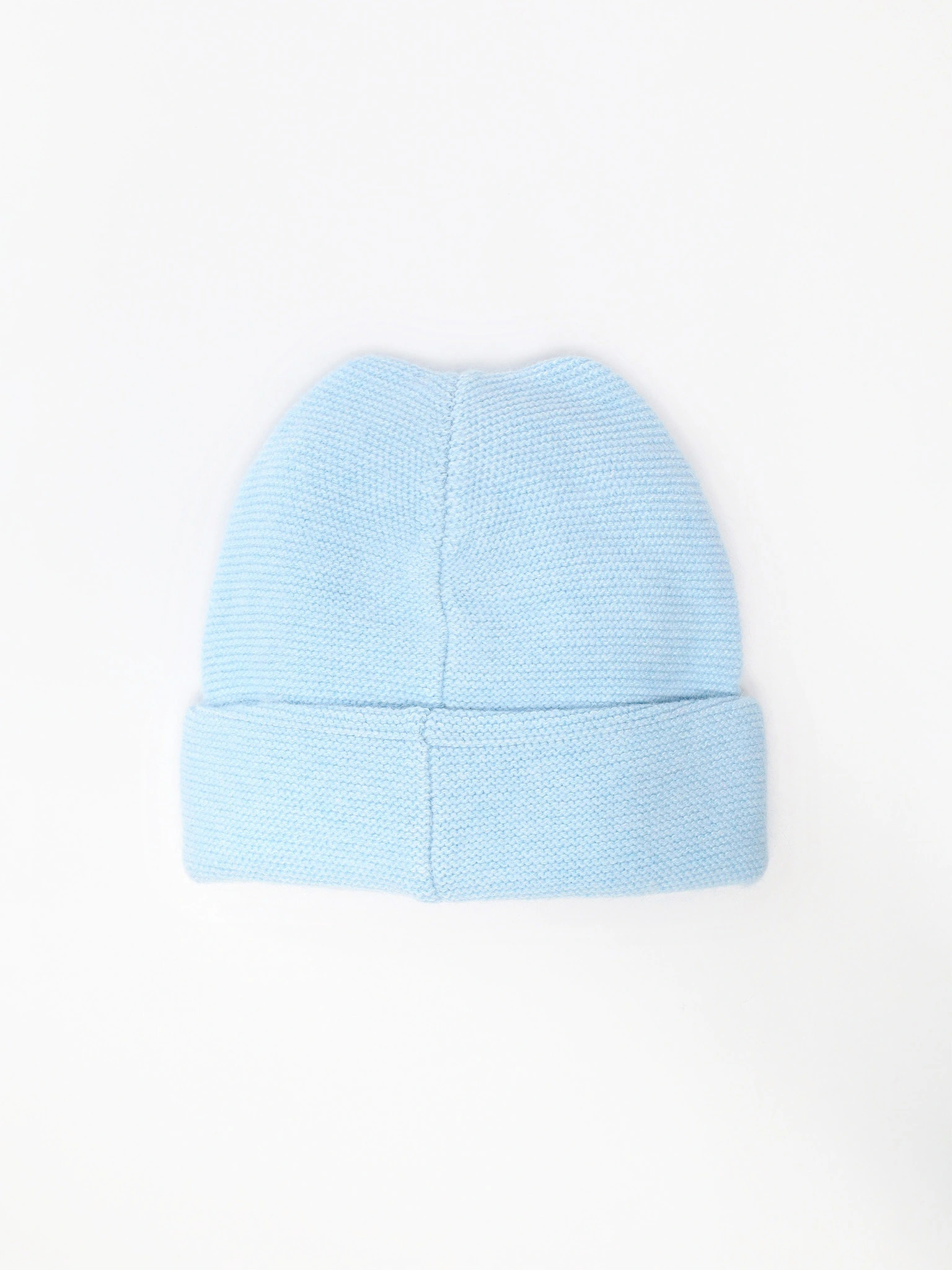 Шапка-бини из ангоры и нейлона с отворотом в ассортименте